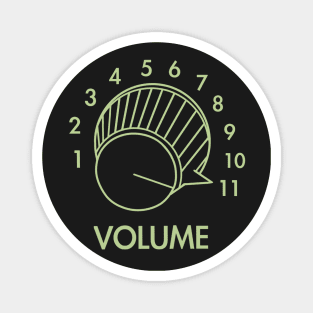 Guitar Volume Up To 11 Funny Musician Gift Retro Music Rock T-Shirt Magnet